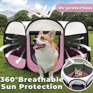 CHUUYU PET parc pour animaux de compagnie intérieur petits chiens chats tente Portable Pop Up chien chenil parc avec étui de transport pour chiens chats lapins - Product Image 2