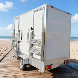 Роскошный портативный туалет прицеп с душевой комнатой и раздвижной дверью сборный мобильный туалет прицеп - Product Image 4