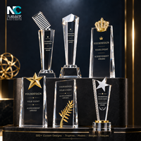 Trophée en cristal personnalisé avec gravure sur mesure, plus de 15 designs, plusieurs tailles pour toutes les cérémonies de remise de prix