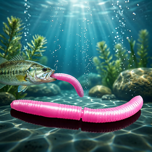 Señuelos Libra Fatty D-Worm Cheese, Cebo Vivo para Pesca de Trucha con Mosca, Color Rosa Perlado 018 - Product Image 5