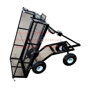Chariot de jardin robuste OEM à 4 roues, capacité de charge 350 kg, chariot à outils pour la construction, le camping, la pêche, la vente ambulante, avec remorque - Product Image 5