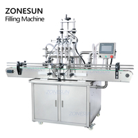 Machine de remplissage automatique multi-têtes ZONESUN ZS-YT4T-4Y pour liquides (bain de bouche, détergent, jus, huile d'olive, shampoing)