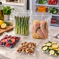 Sac de conservation alimentaire pour la cuisine, étanche et hermétique, pour congélation de viande, poisson, légumes, fruits et stockage à froid