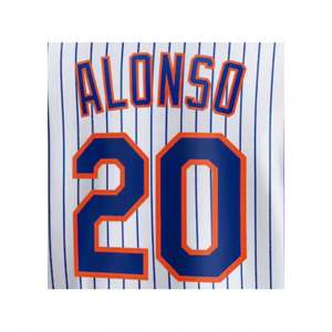 Listo para enviar New York <span class=keywords><strong>Alonso</strong></span> White Home <span class=keywords><strong>Camiseta</strong></span> de béisbol cosida de la mejor calidad - Product Image 1