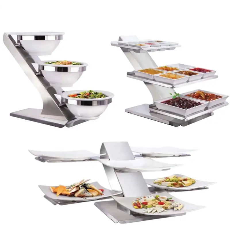 Edelstahl Food Catering Stand Buffet für Food Display Restaurant Hochzeits torte Stand Buffet Riser Display Dessert Stand