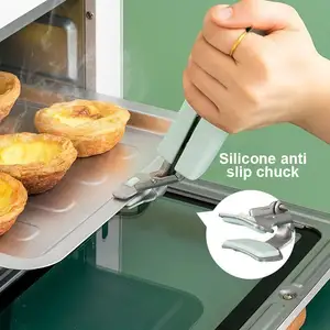 Gran oferta, manoplas de silicona para cocina resistentes al calor, manoplas antideslizantes de silicona para horno, Guantes para horno