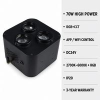 Moteur d'éclairage à fibre optique intelligent WiFi RGB+CCT 70W haute puissance, à effet scintillant, contrôlé par application, pour plafond étoilé, parc à thème, piscine L