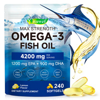 Itawel Marque Privée Sans Gluten Soutien Immunitaire 4200mg Huile de Poisson Oméga-3 Capsules Molles Soutien Cœur & Cerveau