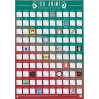Poster Rascable de Anime de Gift Republic, 100 Diseños, Lista de Deseos, Arte Japonés para Pared, Decoración de Dormitorio, Regalo para Fans, Cumpleaños, Navidad