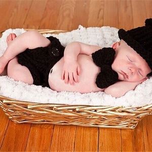 Accesorios de Fotografía para Bebés Recién Nacidos, Conjuntos de Ropa Tejida a <span class=keywords><strong>Crochet</strong></span>, Gorro de Dinosaurio, Pantalones, Conjunto para Sesión de Fotos de Bebés, Regalo para Niños - Product Image 3