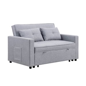 High Quality Modern Design Tufted <strong>Futon</strong> Folding Small 2 or 3-Seater Metal Frame Fabric Upholstery Sleeping Cum Sofa Bed - Product Image 5