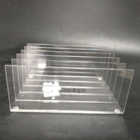 Présentoir de Luxe Moderne en Acrylique Transparent Écologique pour Livres et Documents, 1 Diviseur, Porte-Brochures Recyclable, Résistant à l'Eau