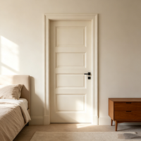 Portes battantes intérieures modernes en MDF, finies, résistantes à l'humidité, insonorisées, pour écoles, chambres, hôtels, villas, appartements
