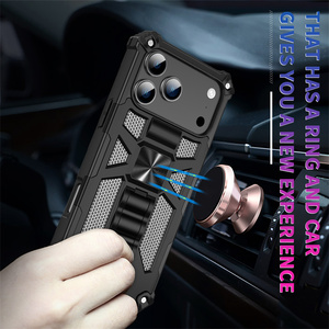 Funda Antigolpes de TPU y PC para <span class=keywords><strong>iPhone</strong></span> 17 PRO MAX /17 AIR/17/ <span class=keywords><strong>iPhone</strong></span> 16PLUS/16/16pro Max con Soporte y Anillo para Coche - Product Image 3