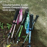 Bâton de randonnée télescopique pliable ultra-léger en alliage d'aluminium EVA pour enfants Little Angel Série 1, longueur réglable, avec verrouillage externe