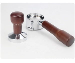 <span class=keywords><strong>Machine</strong></span> à café expresso portable avec manche en bois, 51/54/58mm, sans fond, accessoires de cuisine - Product Image 3