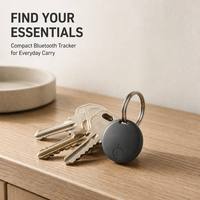 Traceur d'objets sans fil ultra-mince anti-perte avec trou de suspension pour sacs à main, sacs d'école, étuis d'appareil photo et essentiels quotidiens