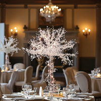 Arbre de Noël en cristal blanc transparent de luxe SMS pour les centres de table de mariage, décoration d'événements