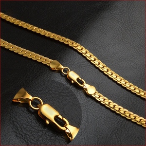 New Fashion Chain Jewelry Custom 18 Karat vergoldet 20 Zoll schwere Halskette für Frauen Männer - Product Image 1