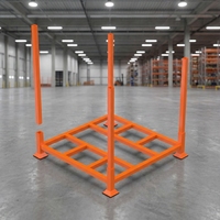 Étagère à palettes mobile CASE CARTER OEM, étagère à palettes pliable en métal, étagères à palettes empilables, étagère de stockage