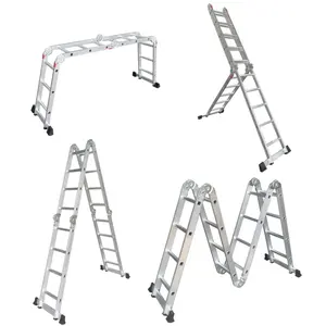 专业厂家生产铝制多用途安全阶梯折叠梯楼梯