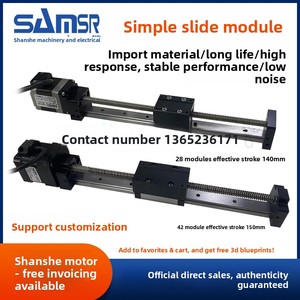 Module de glissière simple à moteur hybride SAMSR 8 11 17 23, vis linéaire, petit rail pour - Product Image 2