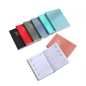 Budget Plan Book A7 Sized Cheap Quality Daily Agenda Pocket Notebook <b>Pink</b> Women Planners Leather with Low MOQ - Product Image 1