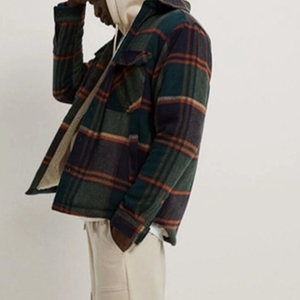 Camicia Invernale OEM 100% Poliestere Trapuntata Spessa per <span class=keywords><strong>Uomo</strong></span>, Casual a Quadri in Flanella, Camicia Imbottita in Pile Versatile - Product Image 2