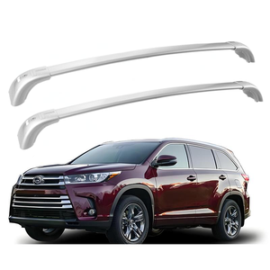 Wholesale From China OEM Car Roof Racks for 2014-2019 Toyota Highlander Aluminum Alloy Roof Rack Cross Bars 4x4 <b>Lockable</b> Silver - Product Image 3