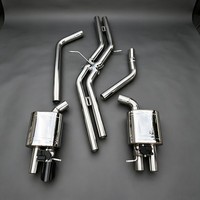 Coupe Audi S5 3.0T Matt Anti-Fingerabdruck Auspuff im Low-Profile-Rennstil, nicht reflektierendes Edelstahl-Schalldämpfer-Kit