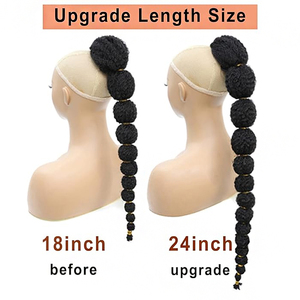 <span class=keywords><strong>Afro</strong></span> Puff cordón burbuja Cola de Caballo extensión <span class=keywords><strong>para</strong></span> niña negro Cola de Caballo estilo protector 22/24 pulgadas <span class=keywords><strong>pelo</strong></span> <span class=keywords><strong>para</strong></span> niña - Product Image 6