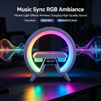 Multifunctionele RGB-verlichting BT-speaker draadloze oplaadbare slaap-witruis-speaker met timerfunctie draadloze Bluetooth-speaker