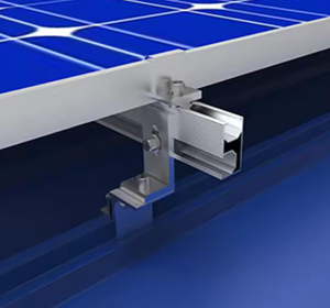 Hợp Kim Nhôm Năng Lượng Mặt Trời Giữa Kẹp 30Mm Pv Trượt Bảng Điều Chỉnh Gắn Ngăn Kéo Mái Kẹp Cho Carport Tin Roof Cài Đặt - Product Image 2