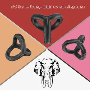 Hot Selling Triple Cock <span class=keywords><strong>Ring</strong></span> Cock Ringe für Paare spielen Verzögerung Ejakulation Männer Sexspielzeug Penis Cock <span class=keywords><strong>Ring</strong></span> - Product Image 2