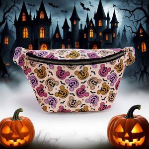 All Print Seamless Pattern Theme Park Magic Kingdom Belt Bag Jumbo Nylon Zipper Waterproof Mouse <b>Pumpkin</b> Halloween Waist Pack - Product Image 2
