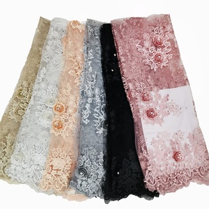 <span class=keywords><strong>ราคา</strong></span>โรงงานที่มีคุณภาพสูงที่ดีสง่างาม3d ดอกไม้ปักฝรั่งเศสผ้าลูกไม้สำหรับการแต่งกาย - Product Image 6