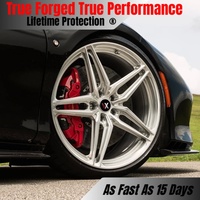 Jantes forgées VeroX 1 pièce 18-26 pouces 5x112 5x114.3 5x120 style HF-3 finition argent brossé pour M4 G82 Taycan Model S
