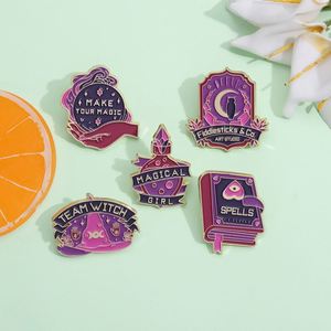 Hot Selling Punk Custom Enamel Halloween Witch Magic Enamel <b>Pins</b> Exquisite Degn <b>Hat</b> <b>Pins</b> - Product Image 4