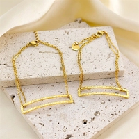 Pulseras de Acero Inoxidable con Baño de Oro de 18K, Joyería Delicada y Versátil para Mujer, Regalo para Novias