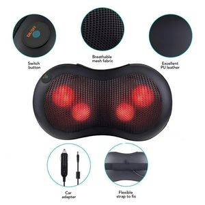 Nouveau produit 2025 Shiatsu masseur de dos et de cou oreiller de Massage de pétrissage de tissus profonds pour le dispositif de soulagement de la douleur musculaire du dos - Product Image 6