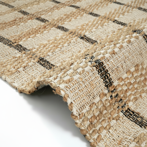 พรมทอมือปอกระเจาธรรมชาติสําหรับห้องนั่งเล่นห้องนอนห้องโถงห้องพักโรงแรมและสํานักงานโรงแรมพรมผูกปมมือขายส่ง - Product Image 1