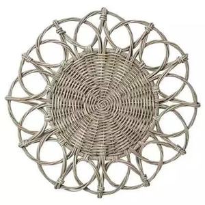 Cheap Price Classic Hand Twisted Rattan Placemat Elegant Flower <b>Table</b> <b>Mats</b> for Decorations Family Gatherings Accessory - Product Image 1