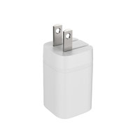 Chargeur mural USB PD 2-en-1 20W à charge rapide avec ports USB Type-C, protection OTP/OVP, matériau ignifuge ABS+PC/GAN pour appareil photo