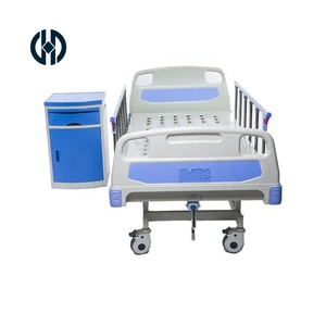 Manhua médico plástico enfermería levantar espalda muebles de hospital cama de paciente psiquiátrico inalámbrico cama de hospital manual - Product Image 2