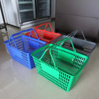 Panier de courses pliable en plastique PP GUICHANG, chromé, 2 poignées, bords renforcés, écologique, durable, couleurs et tailles personnalisables