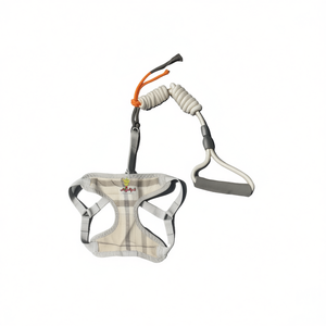 Imbracatura per animali domestici in lino di taglia media con cinturino pettorale e chiusura con coulisse - Product Image 1