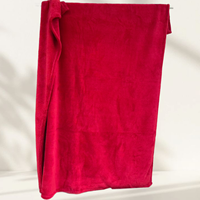 Couverture en polaire tricotée unie antistatique quatre saisons légère moderne personnalisable imprimée en 3D 100 % corail