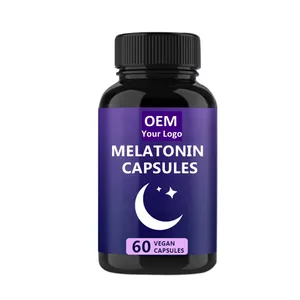 Label pribadi OEM/ODM suplemen Vegan kapsul Melatonin tidur nyenyak