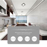 Panneau 3D en aluminium, panneau mural 3D en aluminium, double face, épaisseur 1,0 mm, hauteur totale 100 mm, noyau 4*4 mm