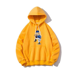 Bear Series 3D brodé pull décontracté à capuche hiver tricoté motif solide impression numérique jeunes hommes ample surdimensionné - Product Image 6